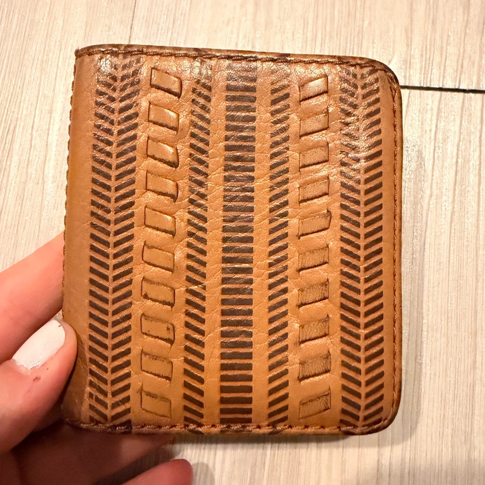 Elegant Tan Patterned Women’s Card Holder